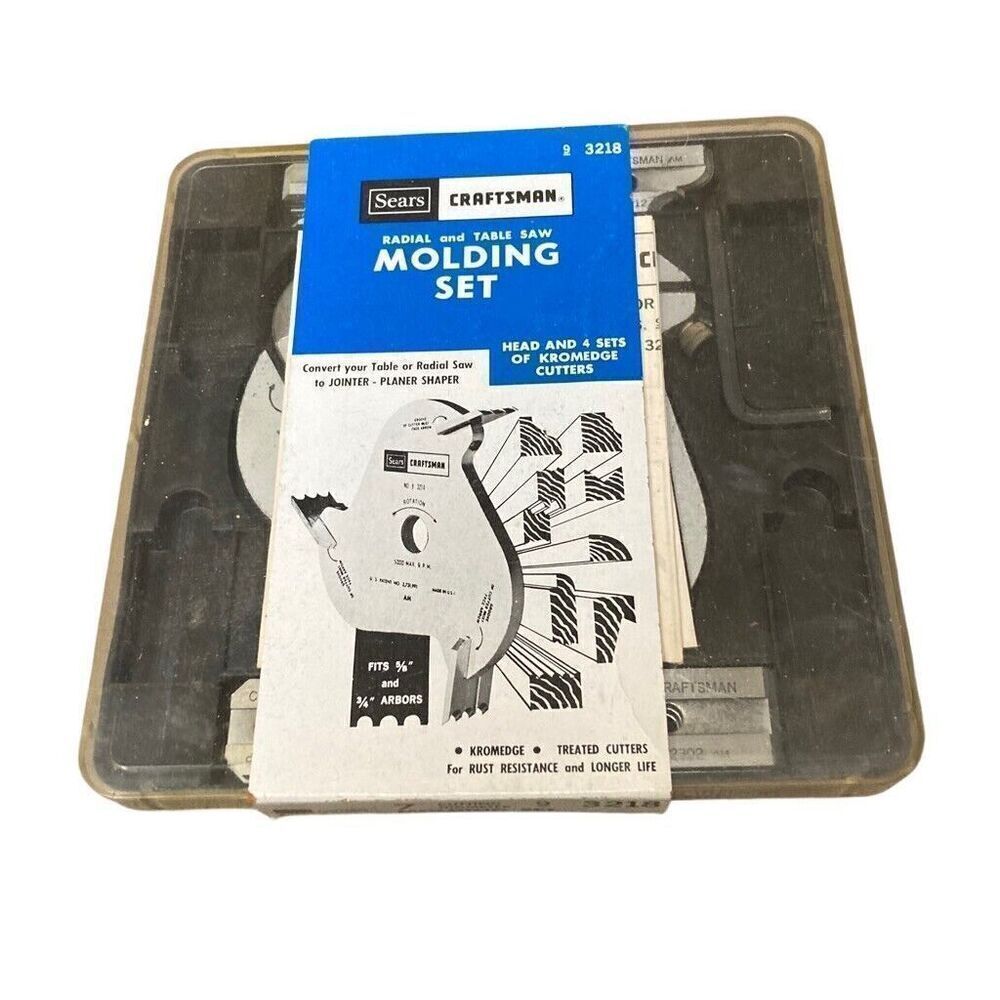 SEARS Craftsman 7" Cutting Molding Set for Radial and Table Saws 9-3218 93218